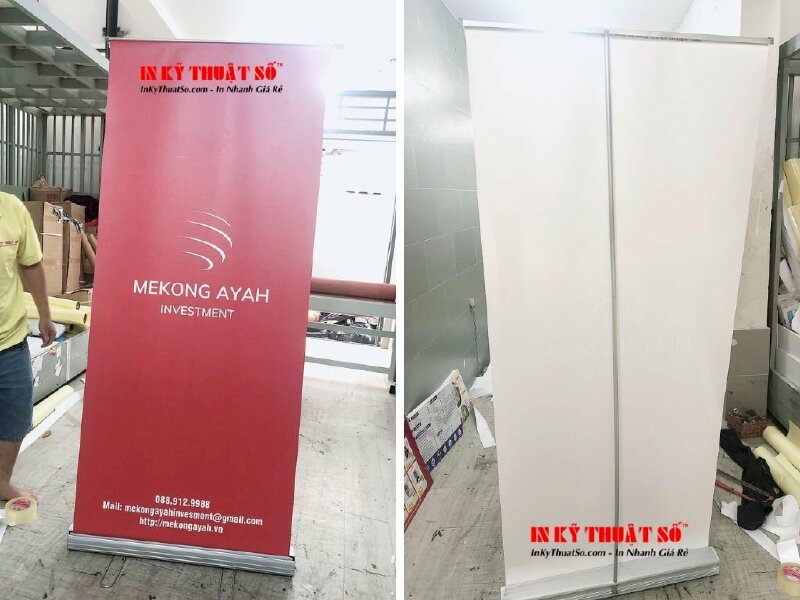 Standee giá cuốn nhôm treo poster banner - In Kỹ Thuật Số Since 2006 - Ảnh: 1