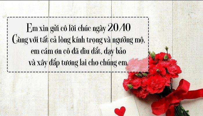 Ảnh dễ thương làm thiệp đẹp gửi tặng cô giáo ngày phụ nữ Việt Nam