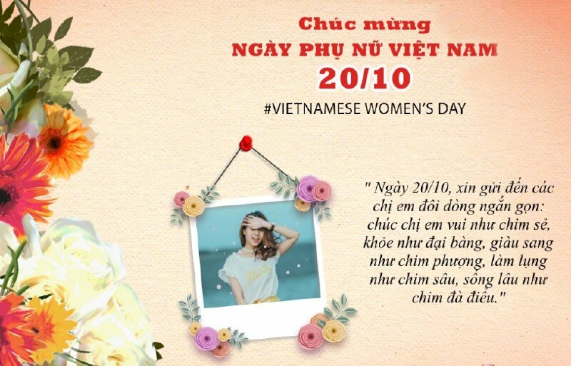 Hình ảnh vui tươi và lời chúc dễ thương gửi tặng phái đẹp nhân ngày 20-10