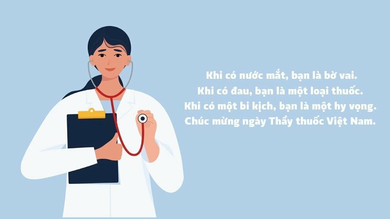 Hình ảnh và lời chúc đơn giản nhưng thật ý nghĩa dành tặng các thiên thần áo trắng