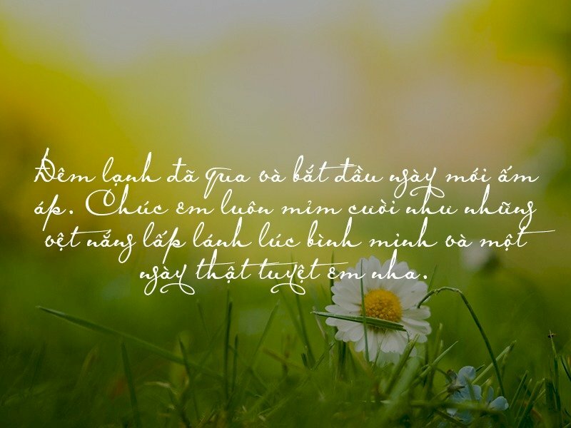 Ảnh đẹp lời chúc ngày mới ngọt ngào, tan chảy dành cho crush