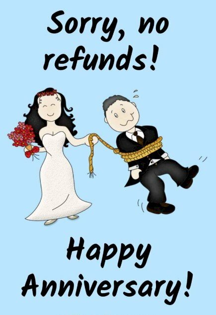 Hình ảnh chúc mừng kỷ niệm ngày cưới hoạt hình cùng caption tiếng Anh hài hước