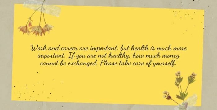 Hình ảnh dễ thương lời chúc và nhắc nhở về sức khoẻ rất ý nghĩa bằng tiếng Anh