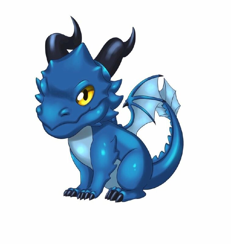 Hình hình họa chú dragon xanh rì chibi siêu xinh tươi thực hiện kiểu mẫu in decal, sticker