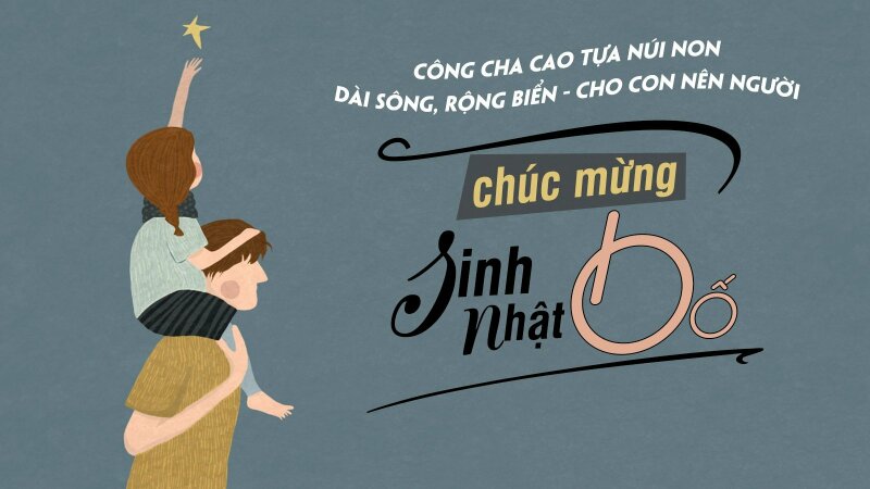 Ảnh thiệp chúc mừng sinh nhật tặng cha thật dễ thương với lời thơ hay, ý nghĩa