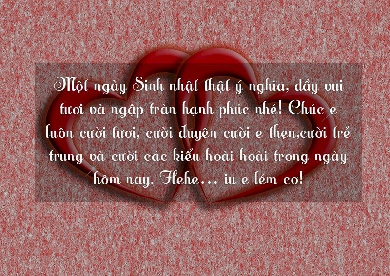 Hình ảnh thiệp chúc mừng sinh nhật tặng người yêu với lời chúc dí dỏm