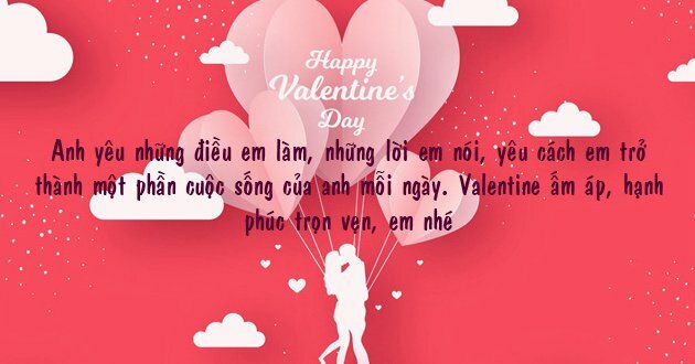 Hình ảnh thiệp chúc mừng Valentine lãng mạn