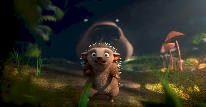 Hình con nhím hoạt hình mắt ngơ ngác cute