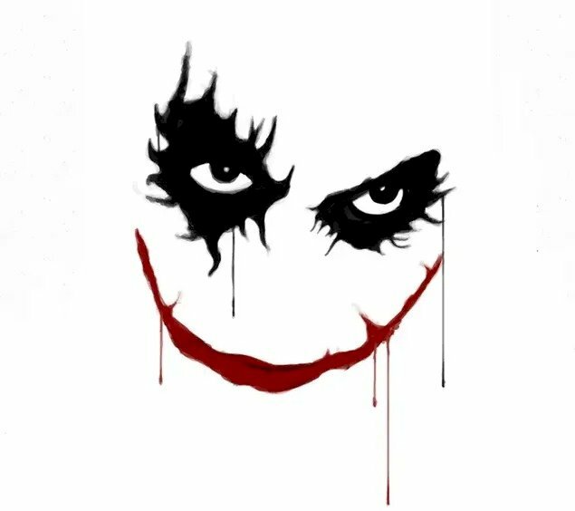 Hình nền Joker được vẽ bằng sơn đỏ và đen trên nền trắng