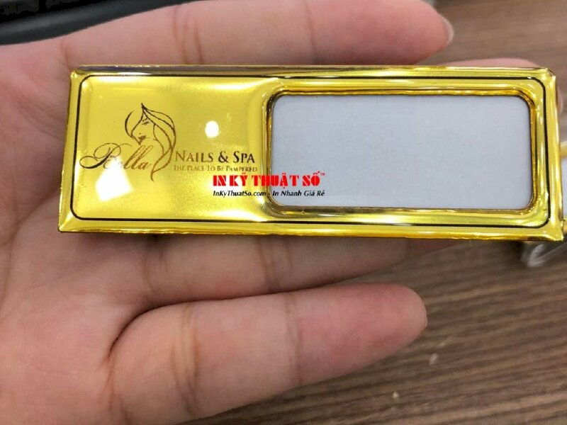 In bảng tên đỗ keo gắn nam châm Nails & Spa, 2cm x 7cm, khe nhét tên - In Kỹ Thuật Số Since 2006 - Ảnh: 2