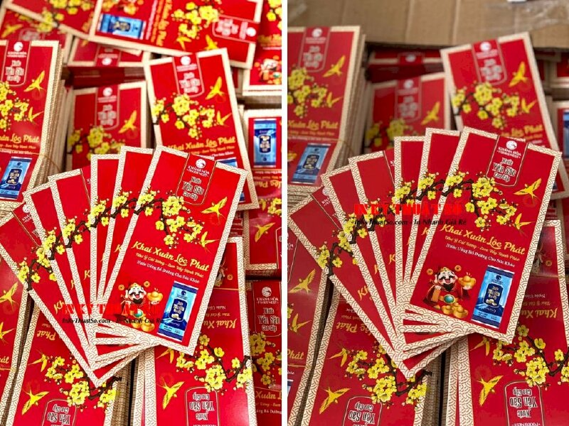 In bao lì xì cho doanh nghiệp, 8cm x 16cm, in giấy C150sgm, không màng, bế dán khuôn chuẩn - In Kỹ Thuật Số Since 2006 - Ảnh: 1