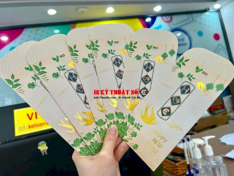 In phong bao lì xì ép kim logo doanh nghiệp - In Kỹ Thuật Số Since 2006 - Ảnh: 2