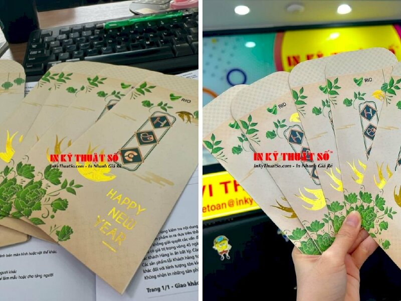 In phong bao lì xì ép kim logo doanh nghiệp - In Kỹ Thuật Số Since 2006 - Ảnh: 3