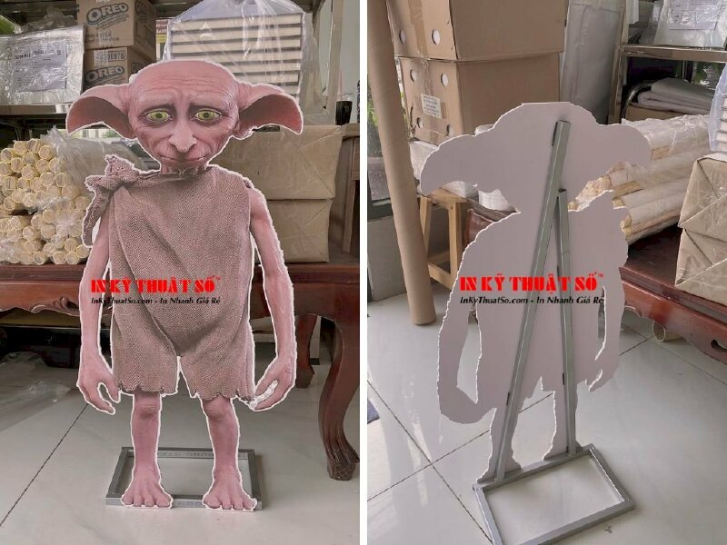 Standee Dobby (Harry Potter) chân đế sắt dựng phía sau - INKTS238