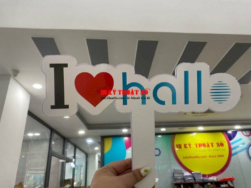 In Hashtag cầm tay sự kiện Team building, in PP formax cắt CNC theo file - In Kỹ Thuật Số Since 2006 - Ảnh: 1