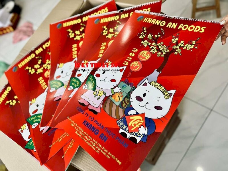 In lịch 5 tờ treo tường, lò xo lật mở, 40cm x 60cm, in 1 mặt - In Kỹ Thuật Số Since 2006 - Ảnh: 2