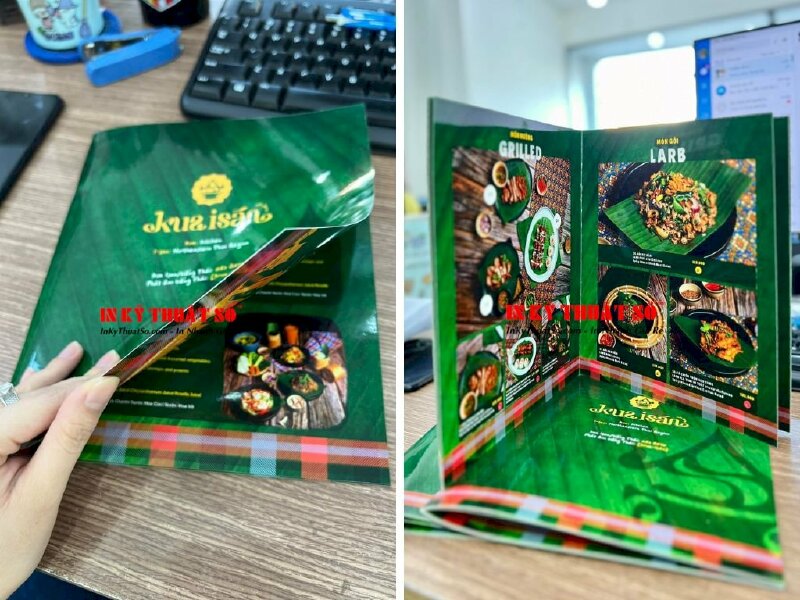 In menu quán ăn Thái Lan, menu A4 đóng kim, cán bóng, 16 trang - In Kỹ Thuật Số Since 2006 - Ảnh: 3