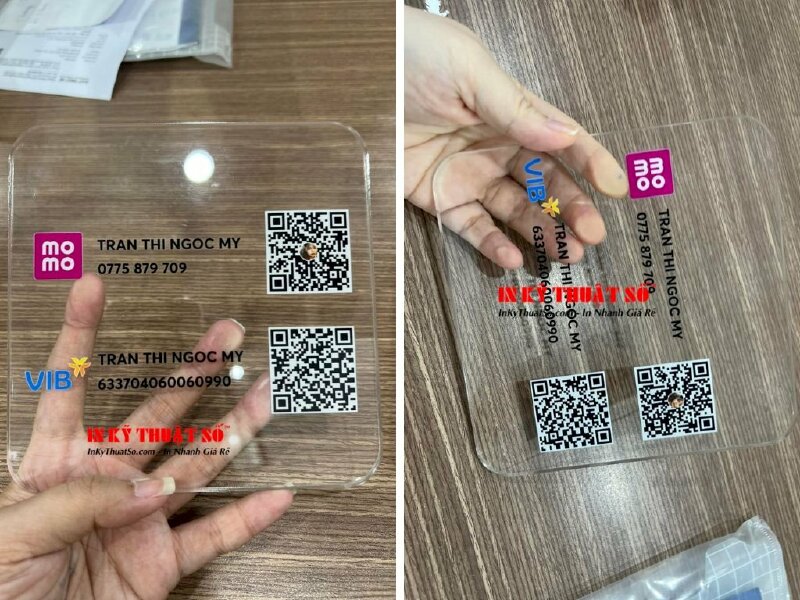 In Bảng Mica số tài khoản ngân hàng mã QR Code - In Kỹ Thuật Số Since 2006 - Ảnh: 2