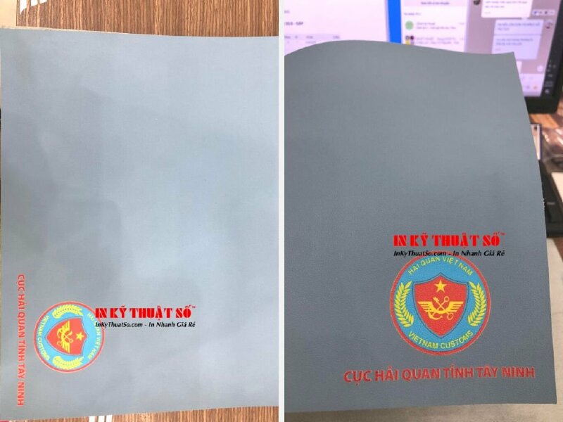 Mẫu in bìa da Simili sổ da Cục Hải quan - In Kỹ Thuật Số Since 2006 - Ảnh: 2