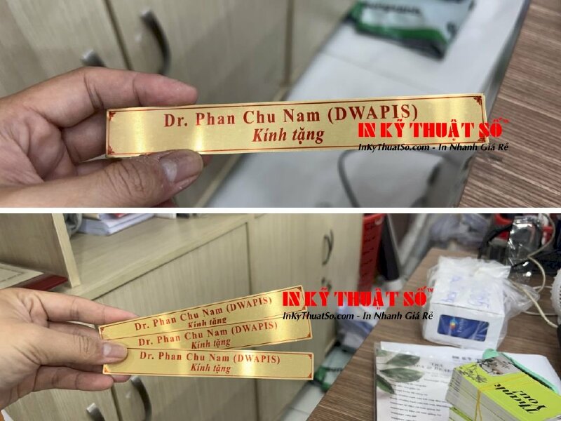 In tem nhôm siêu mỏng, in UV 1 mặt (nền inox đồng) - In Kỹ Thuật Số Since 2006 - Ảnh: 3