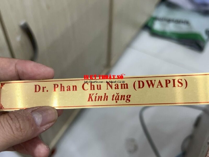 In tem nhôm siêu mỏng, in UV 1 mặt (nền inox đồng) - In Kỹ Thuật Số Since 2006 - Ảnh: 2