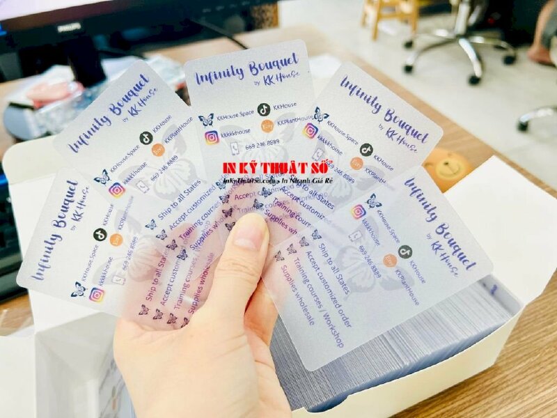 Card visit nhựa PVC trong ép mờ sần - hàng gửi đi nước ngoài - In Kỹ Thuật Số Since 2006 - Ảnh: 3