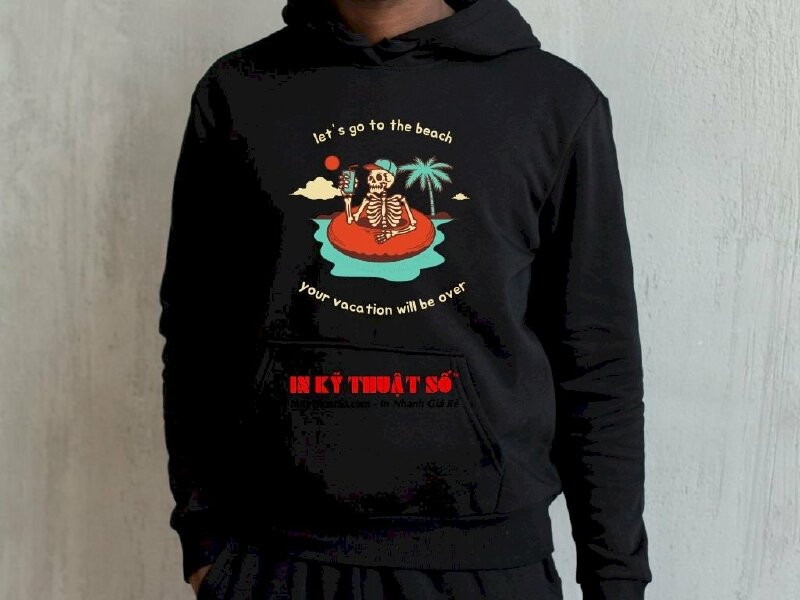 In Áo hoodie in hình đầu lâu skull - In Kỹ Thuật Số Since 2006 - Ảnh: 3
