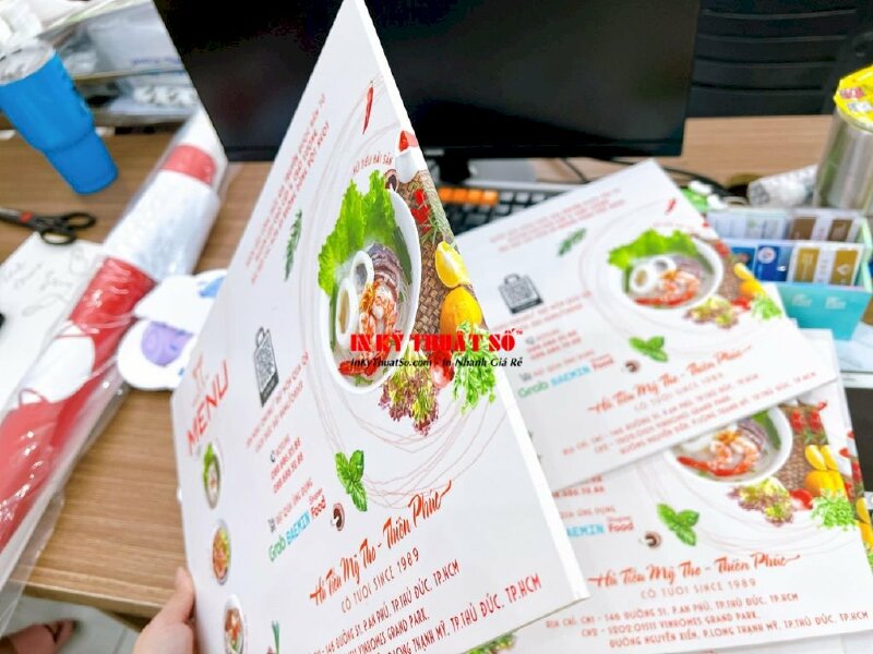 In menu tấm cầm tay, PP dán gói bồi Formex - In Kỹ Thuật Số Since 2006 - Ảnh: 2