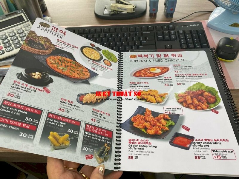 In menu nhựa gáy lò xo siêu chống thấm nước, siêu bền - In Kỹ Thuật Số Since 2006 - Ảnh: 3