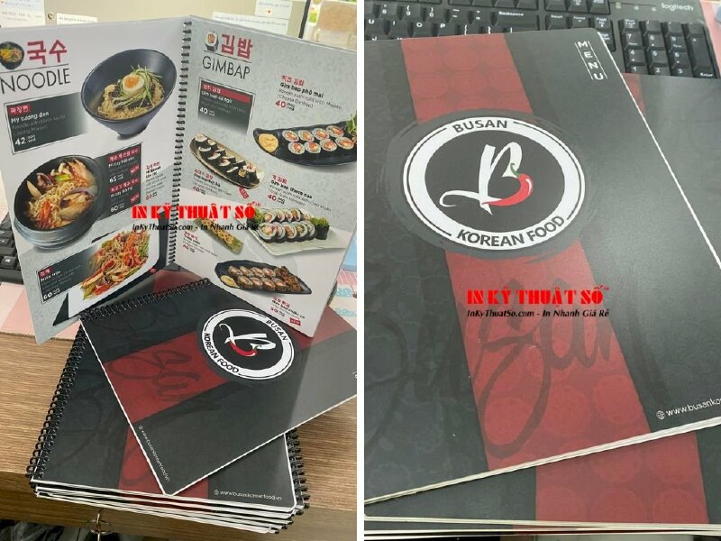 In menu nhựa gáy lò xo siêu chống thấm nước, siêu bền - In Kỹ Thuật Số Since 2006 - Ảnh: 1