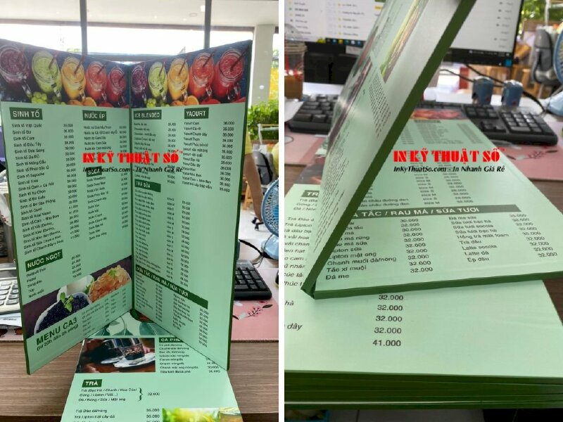 In menu quán cafe sân vườn - In Kỹ Thuật Số Since 2006 - Ảnh: 3