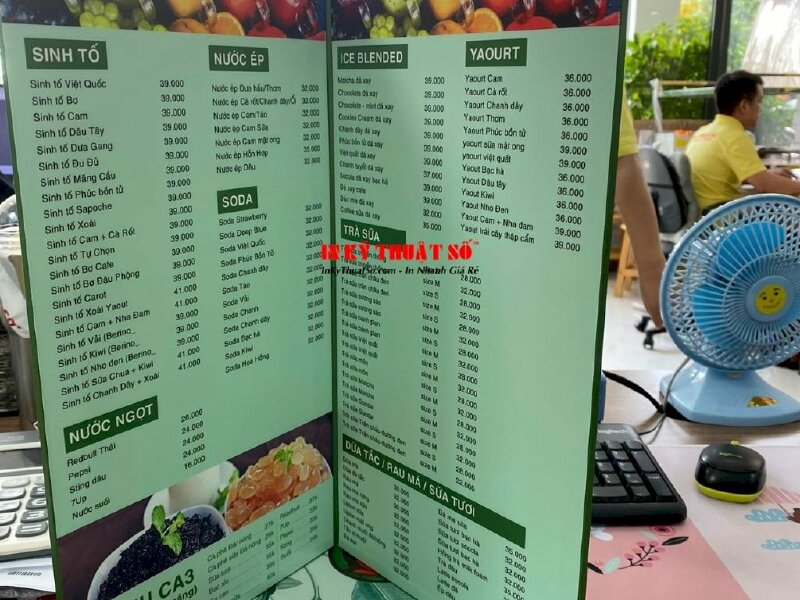 In menu quán cafe sân vườn - In Kỹ Thuật Số Since 2006 - Ảnh: 1