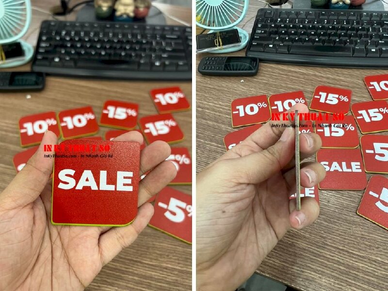 In thẻ sale, giảm giá mica trong 2li in UV 2 mặt - In Kỹ Thuật Số Since 2006 - Ảnh: 2