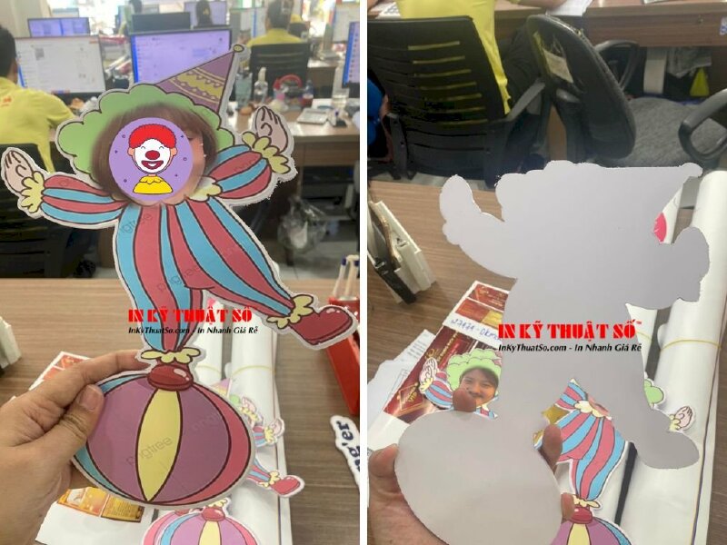 In mô hình chú hề, sticker Clown - In Kỹ Thuật Số Since 2006
