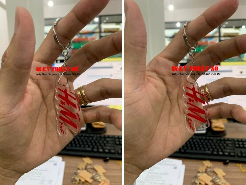 In móc khóa mica theo yêu cầu, đặt móc khóa giá rẻ - In Kỹ Thuật Số Since 2006