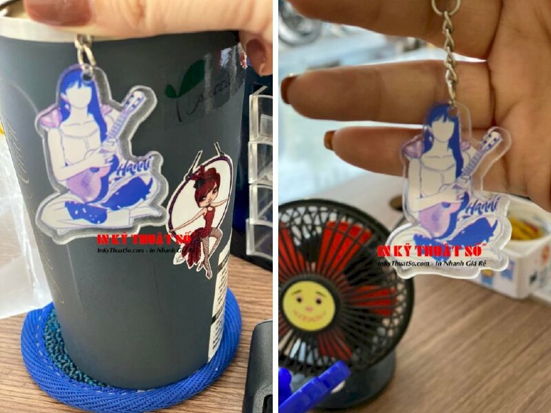 In móc khoá mica, viền trong suốt in 1 mặt - In Kỹ Thuật Số Since 2006 - Ảnh: 1