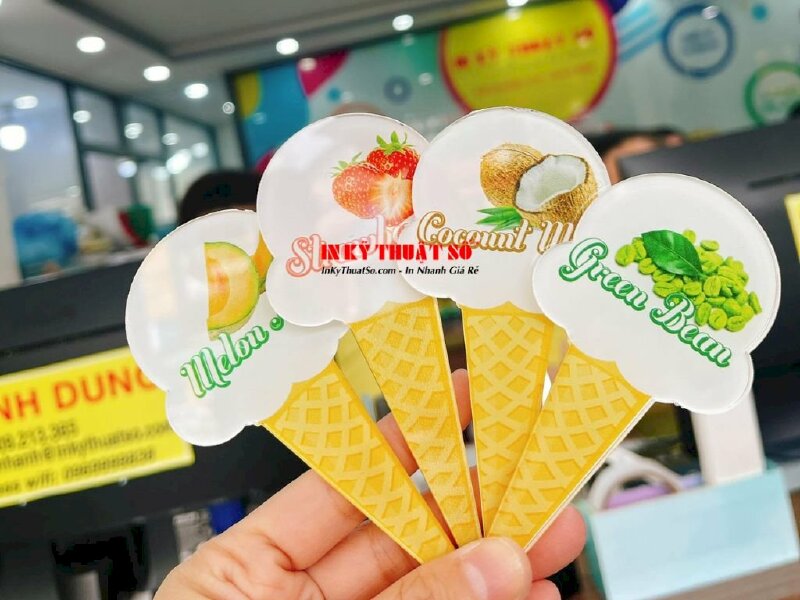 Nhận In Sticker Mica Ice Cream - in Mica giá rẻ TPHCM - Ảnh: 1