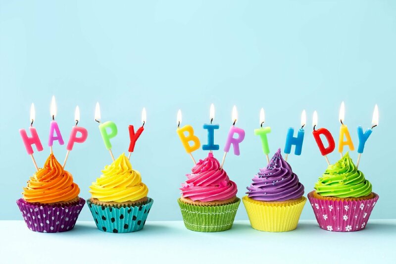 Hình hình họa bánh cupcake cute thân tặng sinh nhật các bạn thân