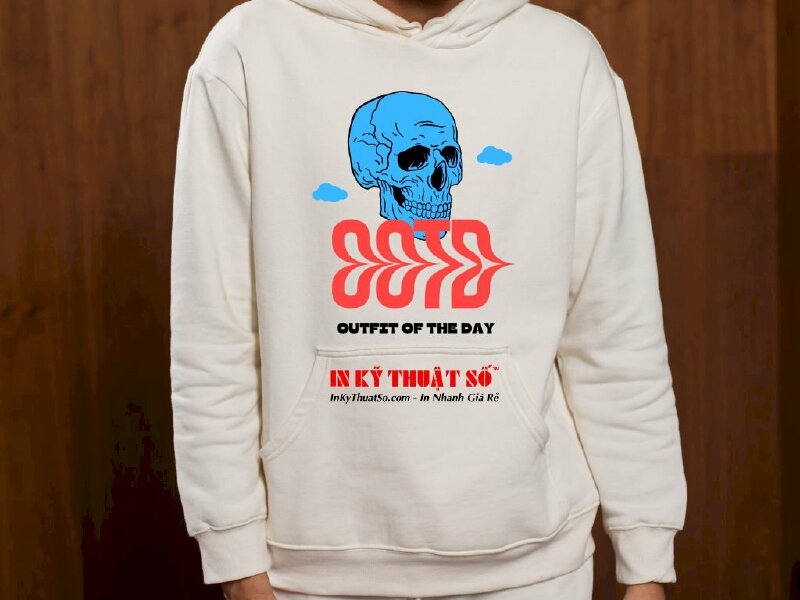 In Áo hoodie in hình đầu lâu skull - In Kỹ Thuật Số Since 2006 - Ảnh: 2