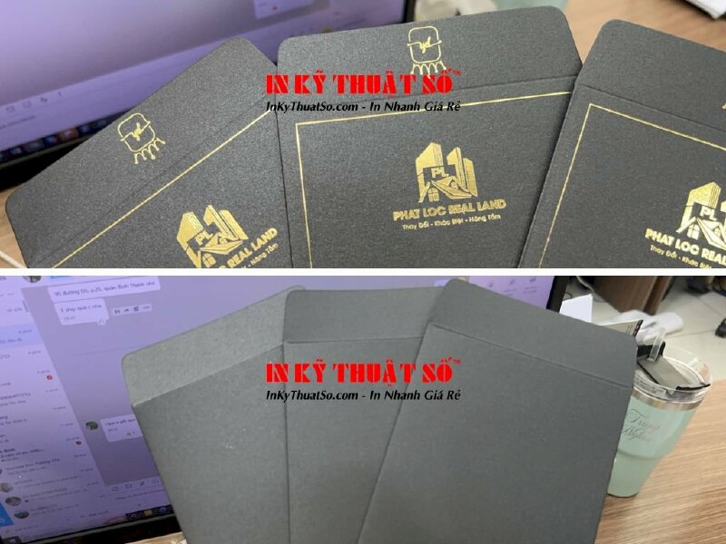 In bao thư ép kim nhũ vàng - In Kỹ Thuật Số Since 2006