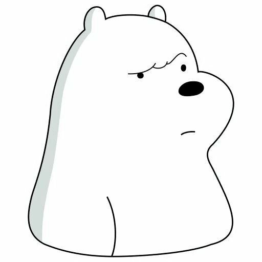 Hình hình ảnh phim hoạt hình gấu White vẻ mặt mũi bực bội cau có