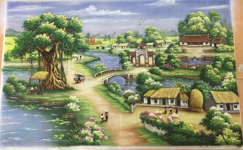 Hình ảnh cây đa bến nước sân đình nơi vùng quê thanh bình