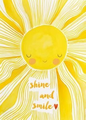 Hình ảnh chào ngày mới tốt lành với ông mặt trời cute tỏa năng lượng ấm áp