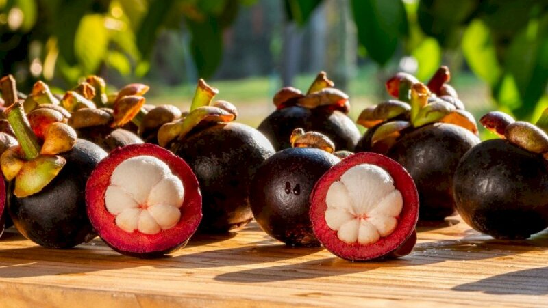 Hình ảnh quả măng cụt chín mọng tươi ngon