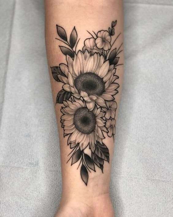 Ý nghĩa Hình xăm hoa hướng dương hoa mặt trời Sunflower ý tưởng và  thiết kế