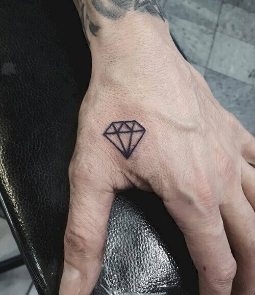 K tattoo   Ý NGHĨA HÌNH XĂM KIM CƯƠNG Hình xăm kim cương thể hiện sự giàu  sang quyền lực Kim cương được coi là một loại đá quý có độ