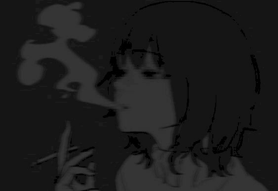 Hình ảnh cô gái trên tay cầm điếu thuốc phì phà khói trên môi rất lạnh lùng