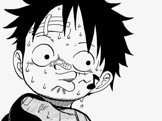 Ảnh xinh đẹp Trắng đen thui Monkey D. Luffy siêu xứng đáng yêu