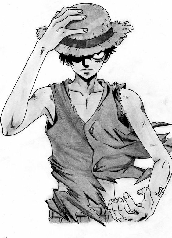 Ảnh Monkey D.Luffy hóa học ngầu nhập cái nón rơm 