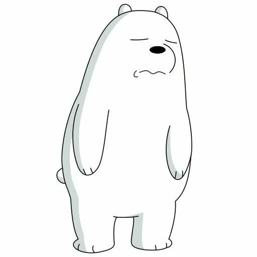 Ảnh gấu White phim hoạt hình buồn buồn bực thui thủi một mình